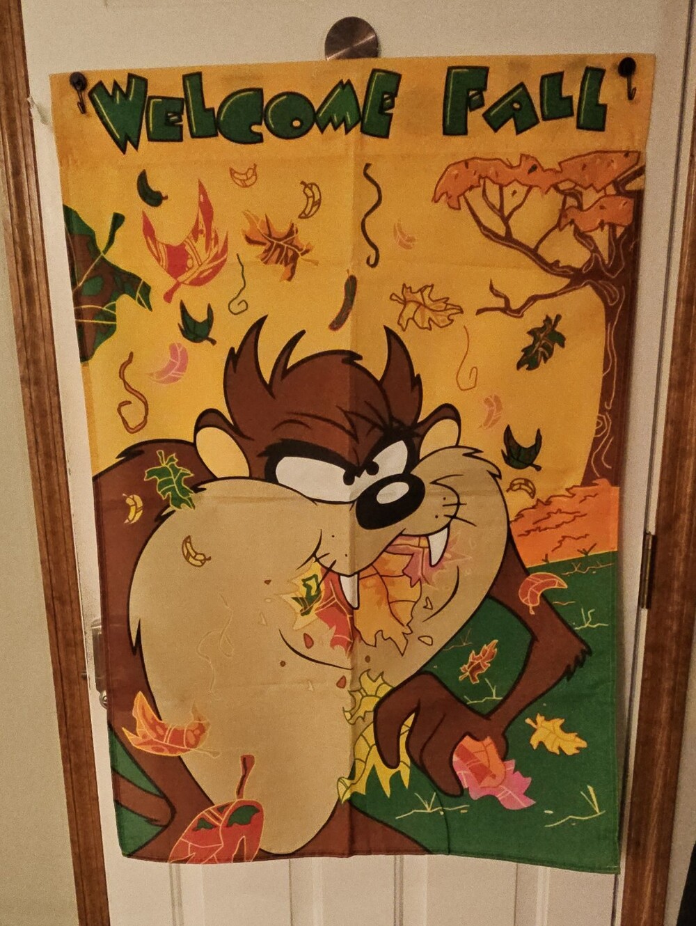 Fall Tasmanian Devil Large Size Pole Flag
